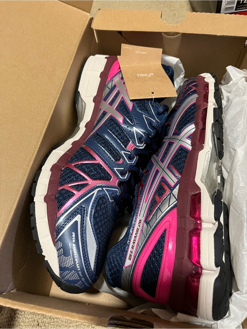 ASICS Gel-Kayano 20 Independence Blue Pure Silver 1203A388-401 Men's Size 12 NEW